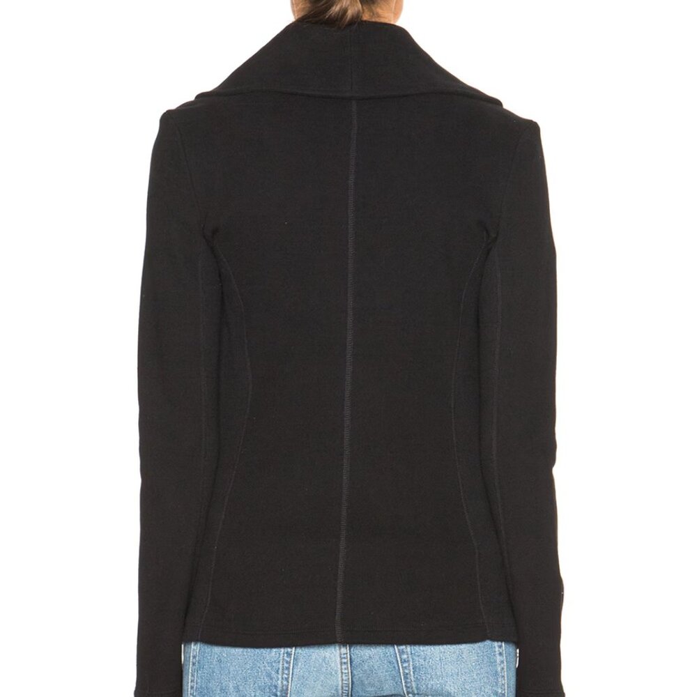 James Perse Shawl Collar Blazer Cotton Black Women's Size M - Picture 2 of 11